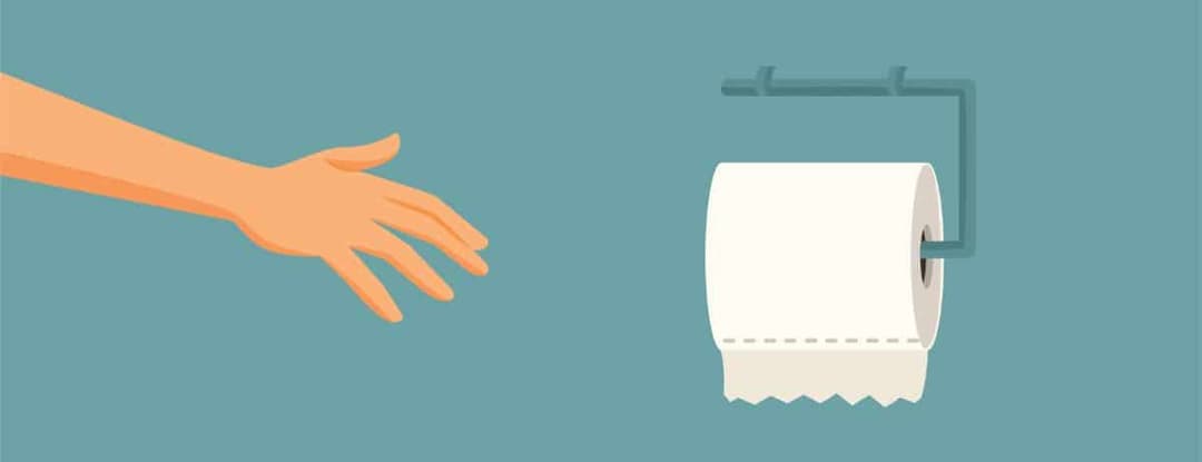 graphic hand reaching for TP