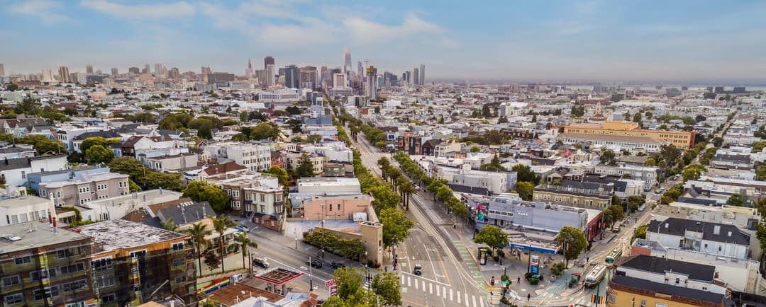 Altais Medical Group aerial photo of the Castro District in San Francisco, California
